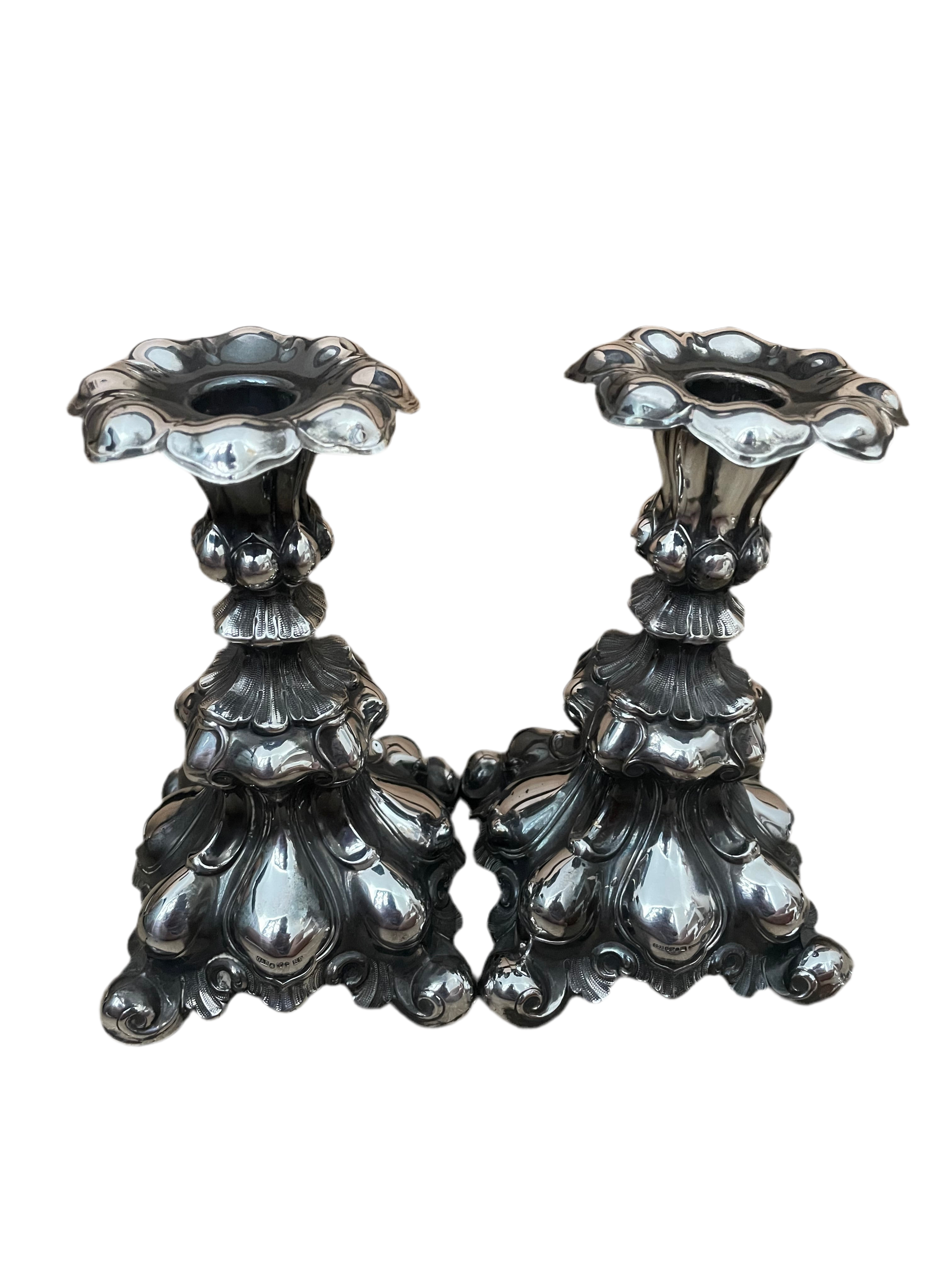 Silver candlesticks