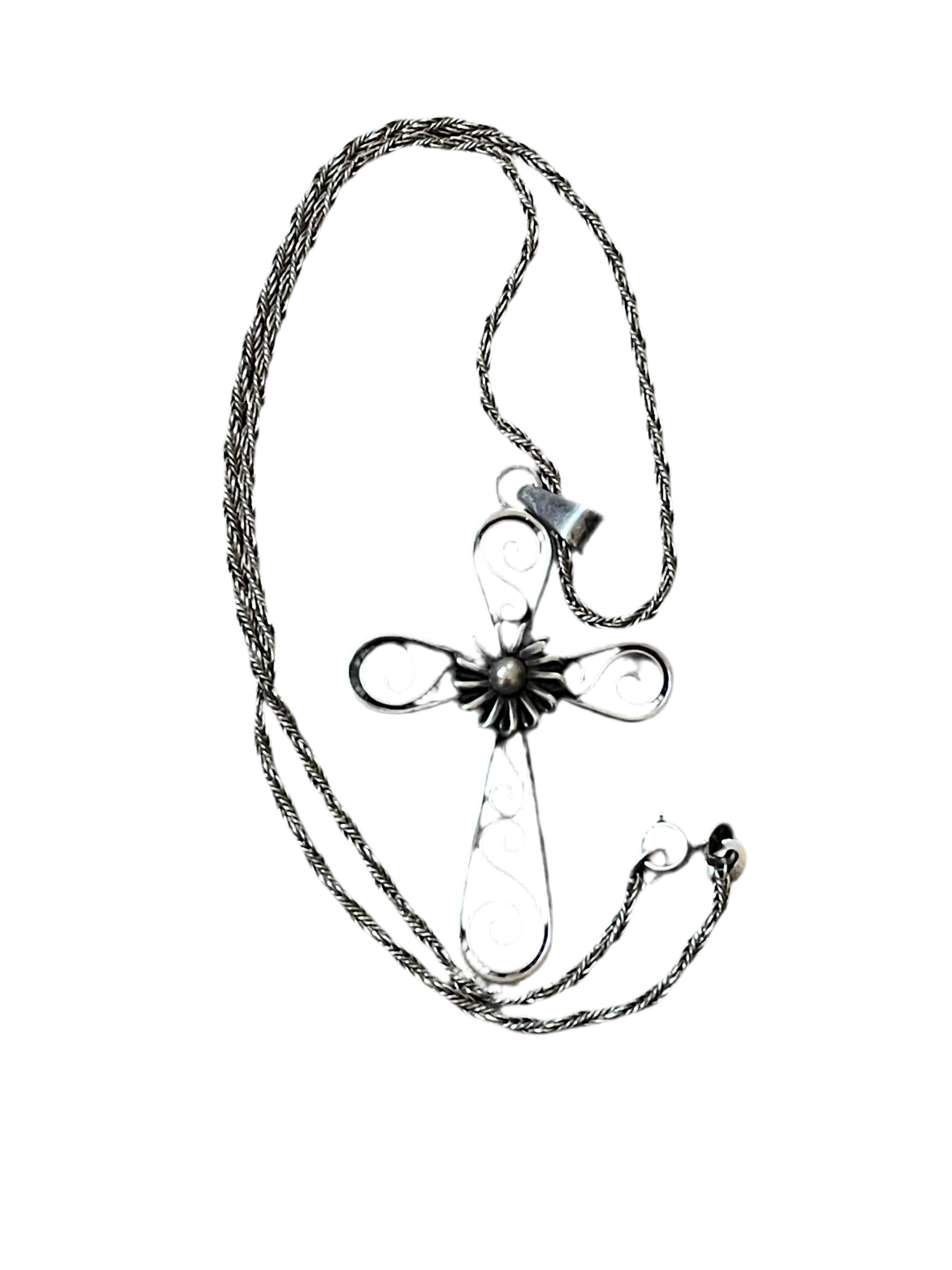 Rose Cross Necklace